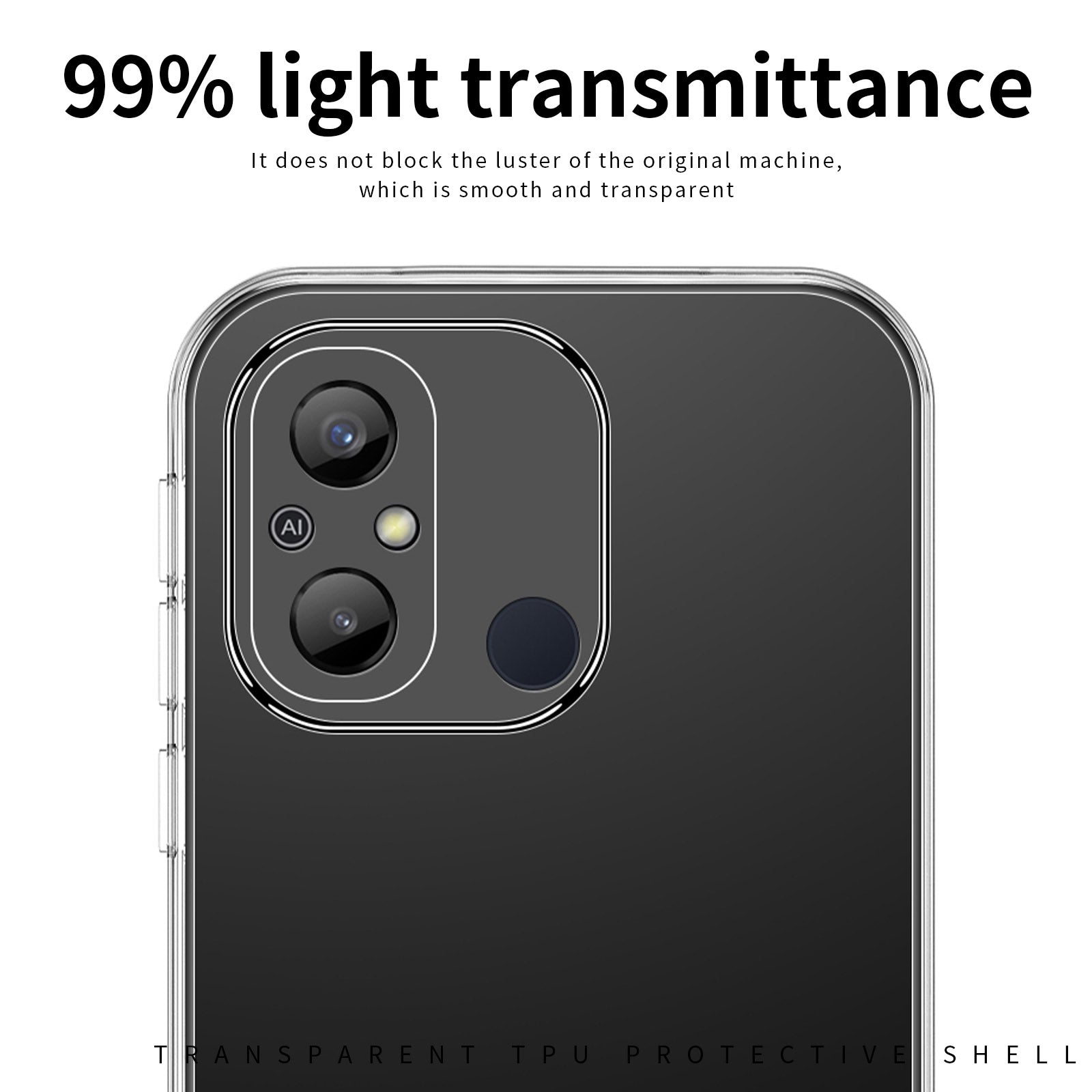 MOFI TPU Transparent Phone Case for Xiaomi Redmi 12C 4G Cellphone Back Protector Cover MOFI TPU Transparent Phone Case for Xiaomi Redmi 12C 4G Cellphone Back Protector Cover